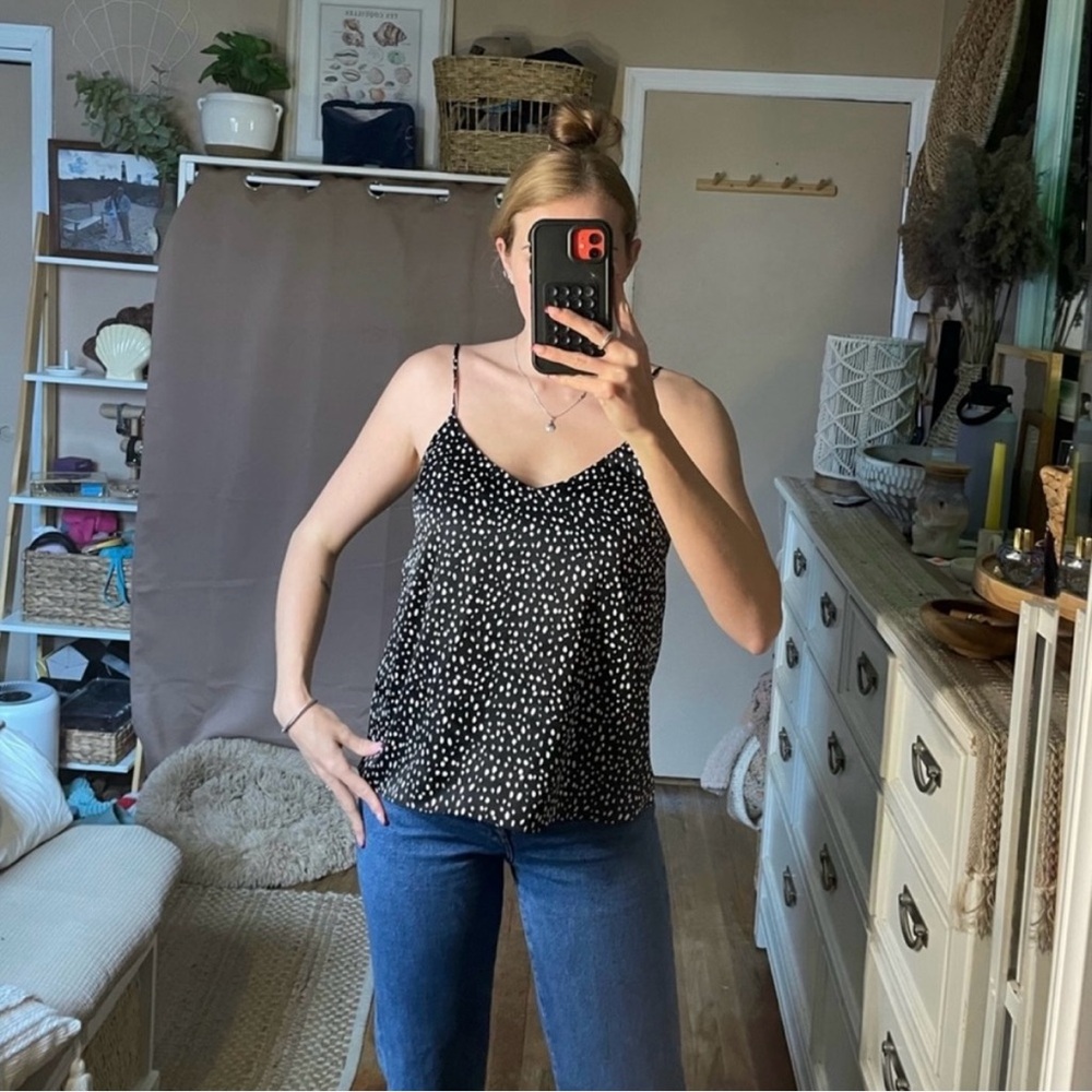 NWT Forever 21 black and white cheetah print tank top size small
